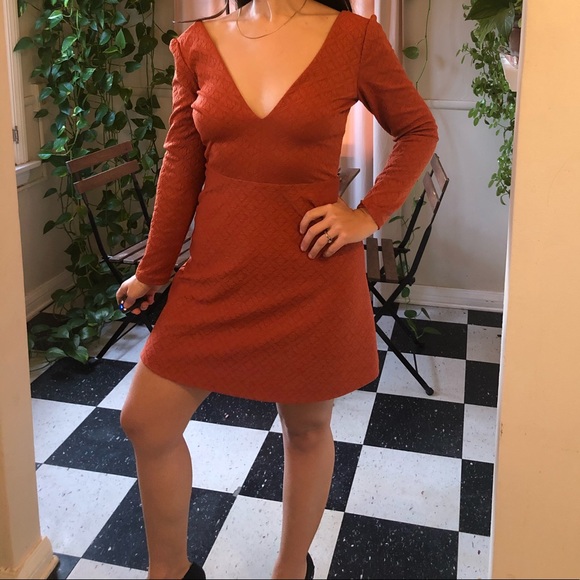 Rust mini dress - Picture 3 of 6